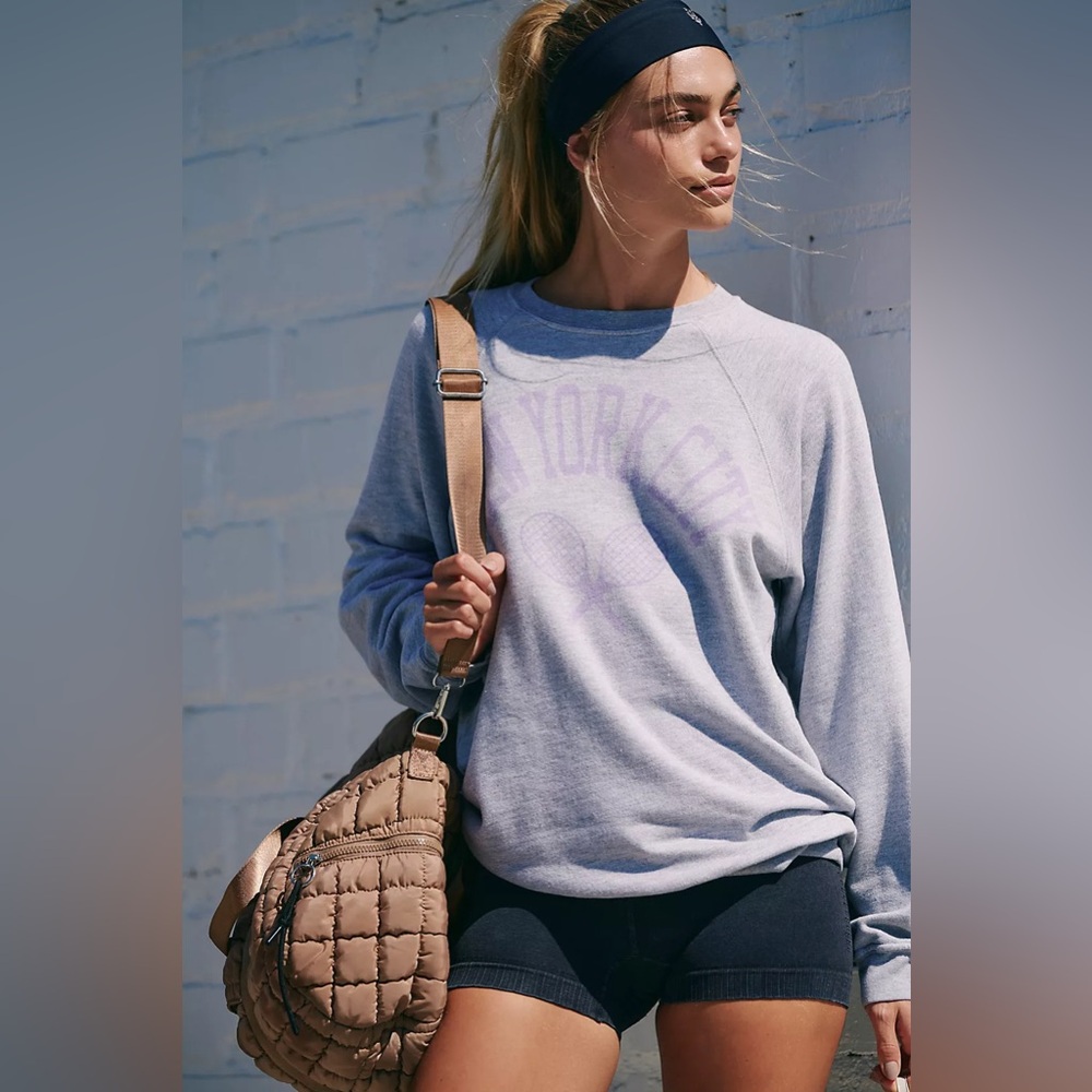 Free People X Original Retro Brand NYC Tennis Racket Club Crew